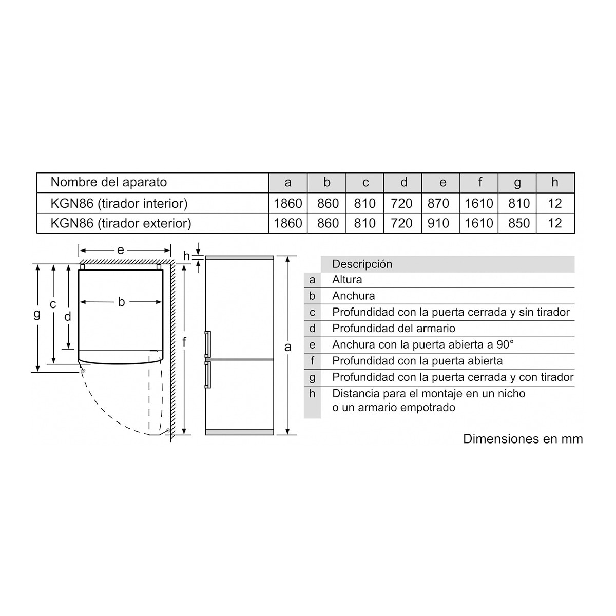 Frigorifico combi Bosch No Frost, capacidad XXL - KGN86VIEA Inox-2