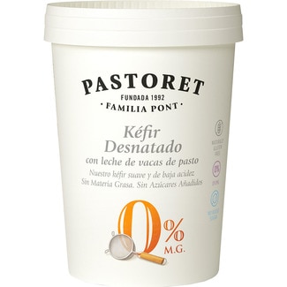 kéfir natural desnatado 0% m.g. 0% sin azúcares añadidos con leche de vacas de pasto envase 500 g - Pastoret