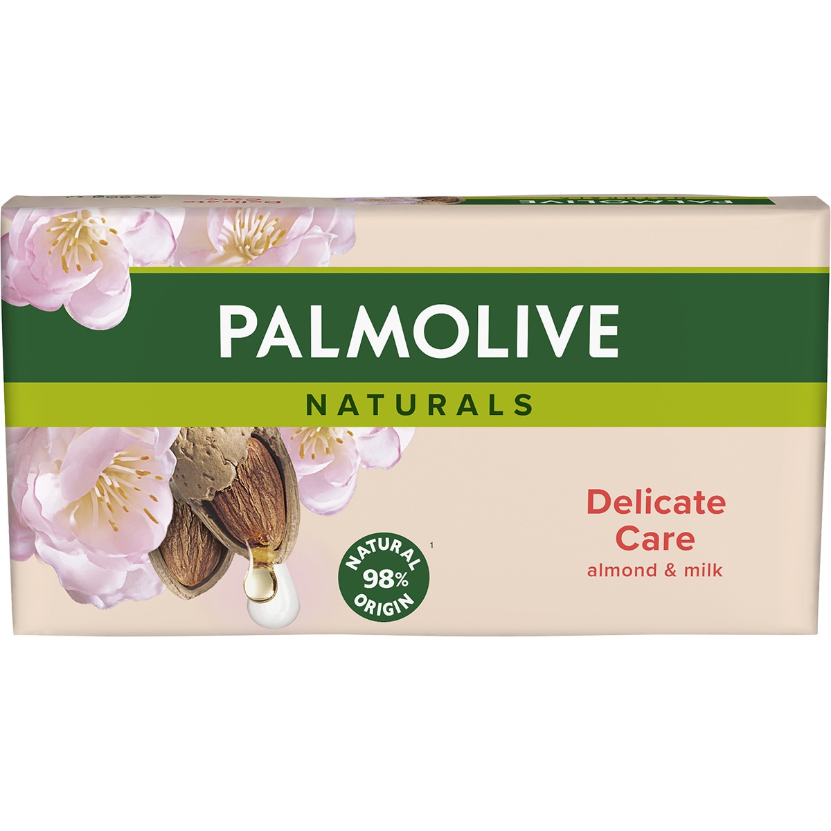 jabón en pastilla Delicate Care con leche de almendras pack 3 unidades 90 g