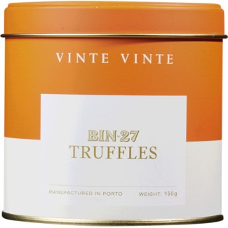 Trufas de Chocolate com Vinho do Porto lata 150 g - Vinte Vinte