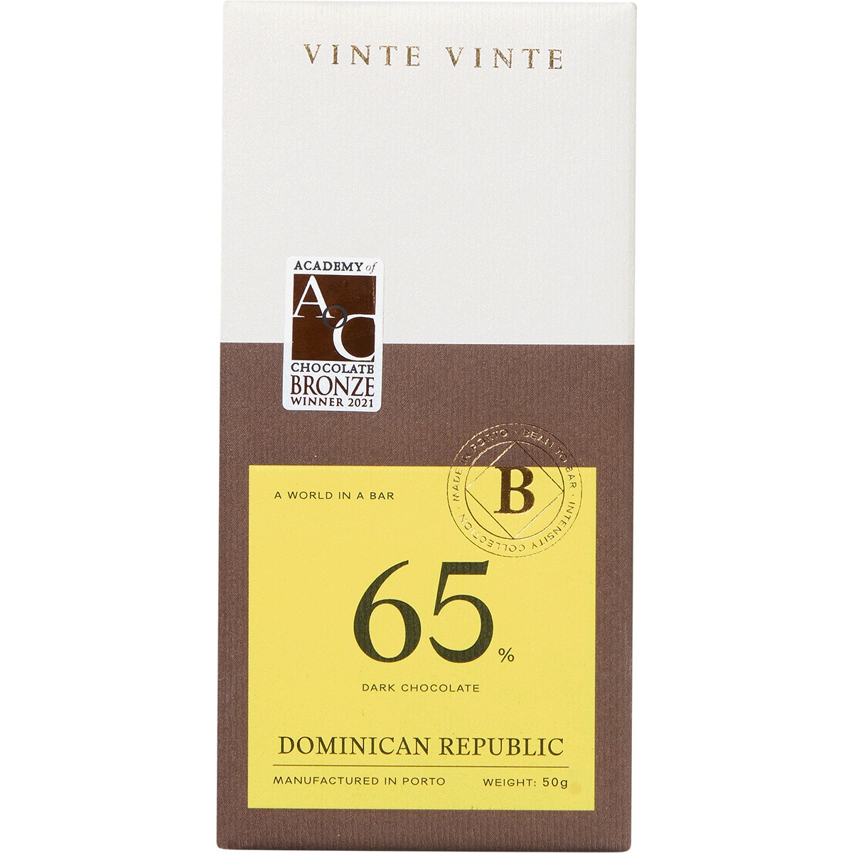 Chocolate Preto 65% República Dominicana Intenso tablete 50 g