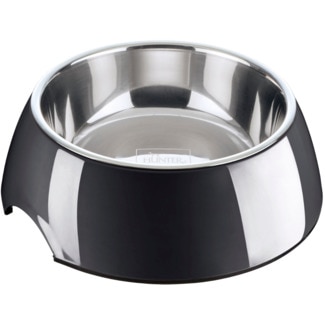 Comedouro para Cão Melamina Preto 22 cm embalagem 1 unidade - Hunter
