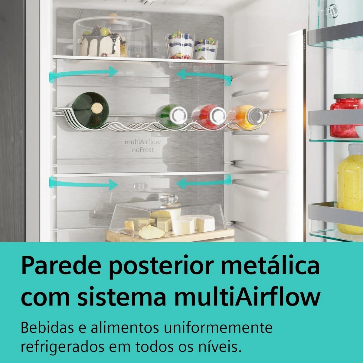 Frigorífico Combinado Siemens iQ500 KG49NAIBT No Frost HyperFresh de 203 cm - Inox-Easyclean Inox-9