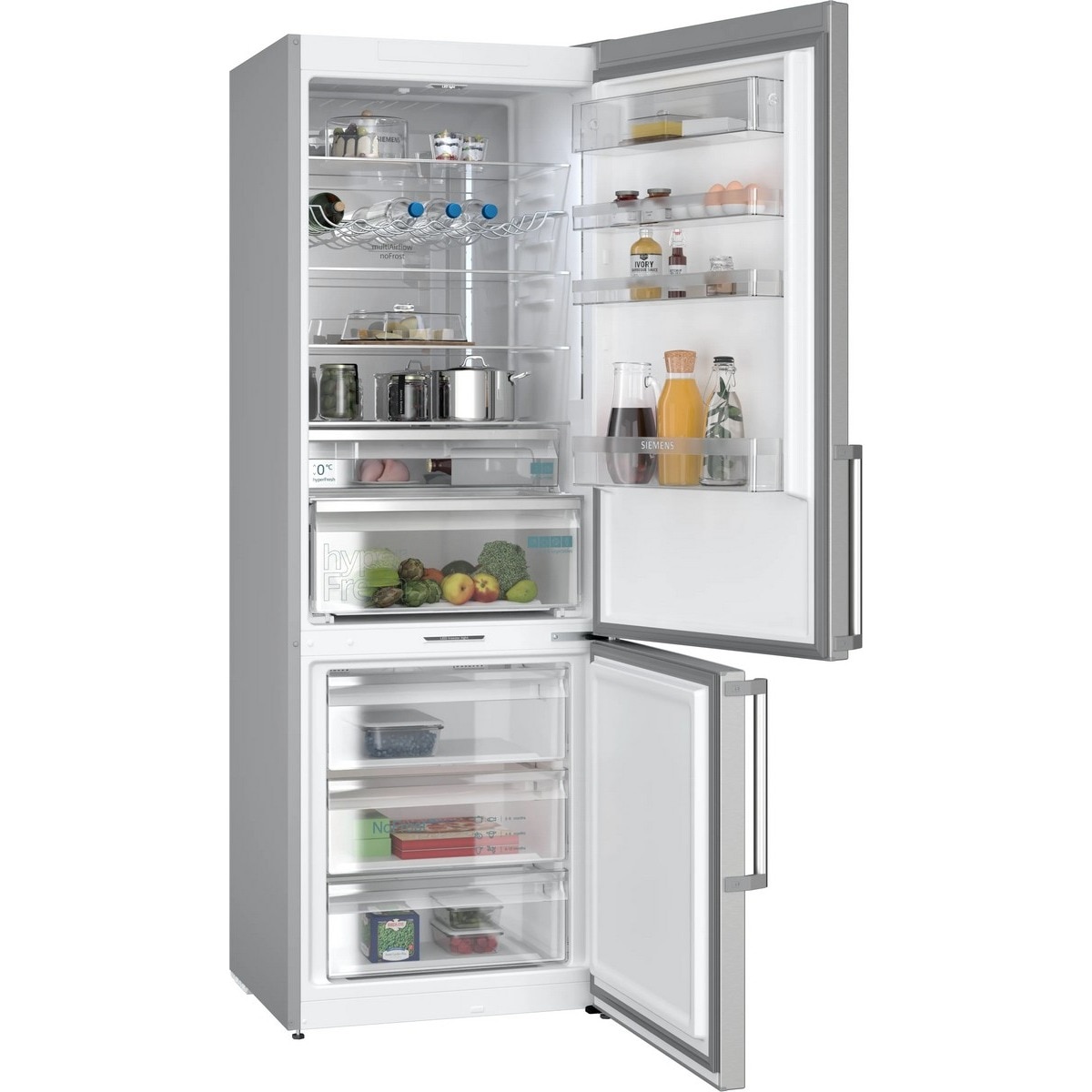 Frigorífico Combinado Siemens iQ500 KG49NAIBT No Frost HyperFresh de 203 cm - Inox-Easyclean Inox-2