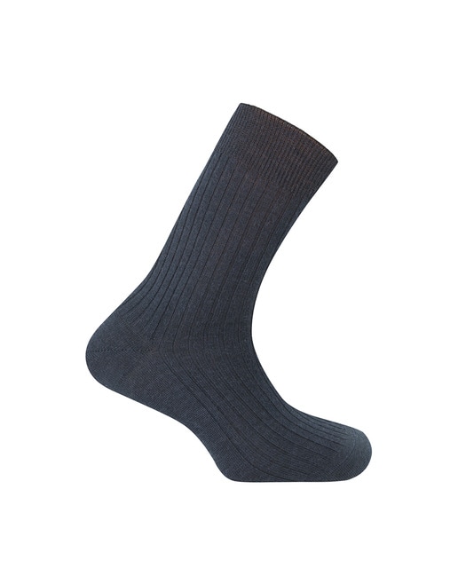 Imagen 0 de Calcetines de hombre Punto Blanco 100% lana de canalé. Hecho en España.