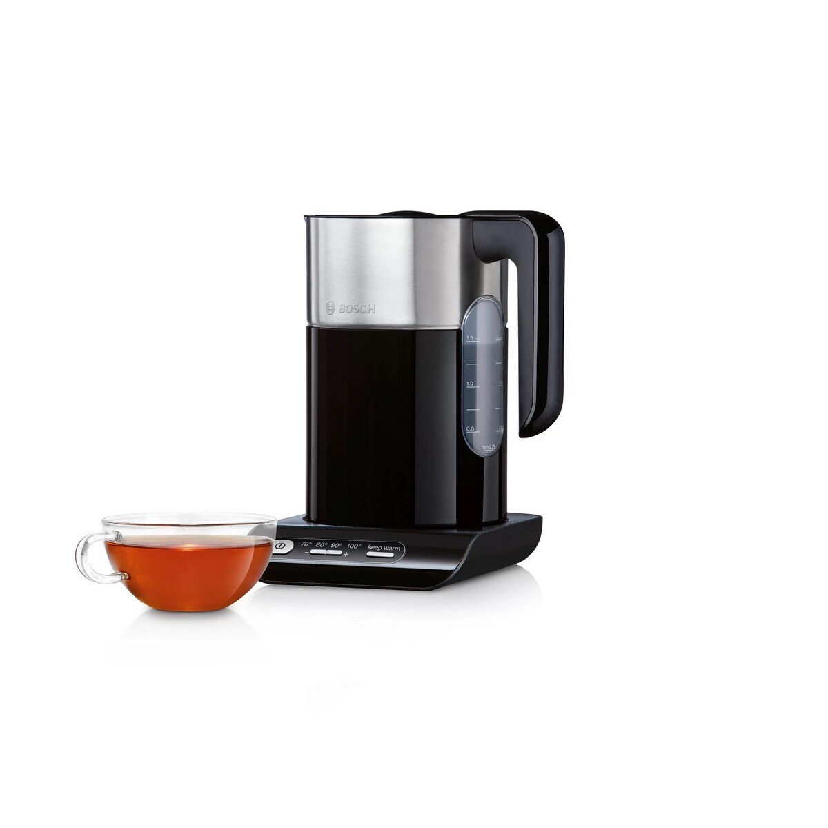 Jarro Elétrico Bosch Styline TWK8613P de 2400 W e Capacidade de 1,5 L - Preto Preto-2