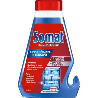 limpia máquinas de lavavajillas intensivo elimina grasa & cal botella 250 ml - Somat