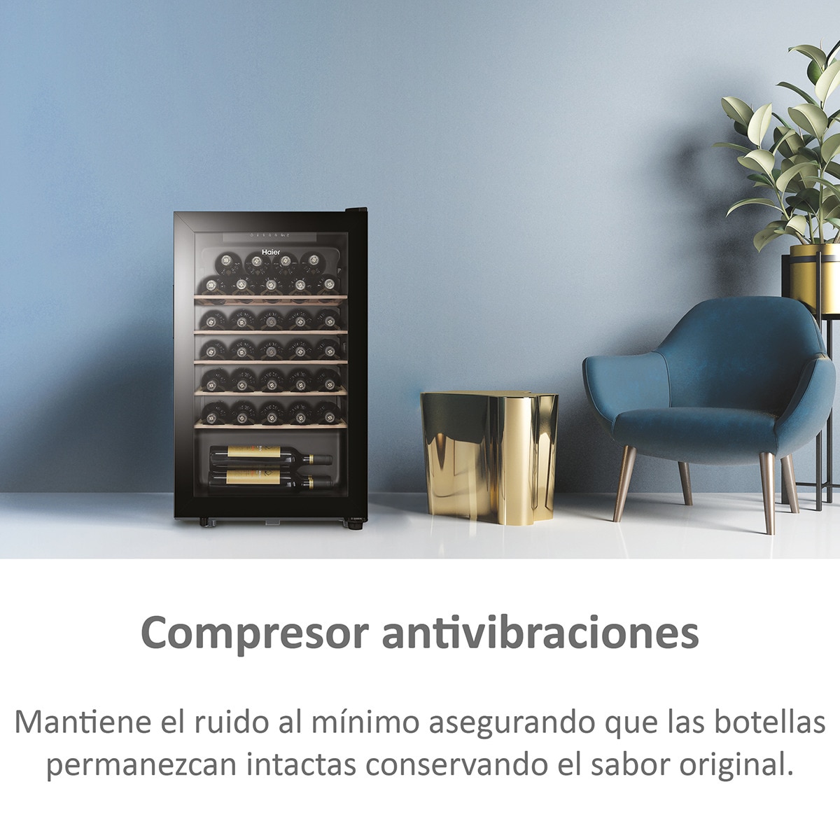 Vinoteca Haier para 33 botellas - Series 3 HWS33GG Negro-9
