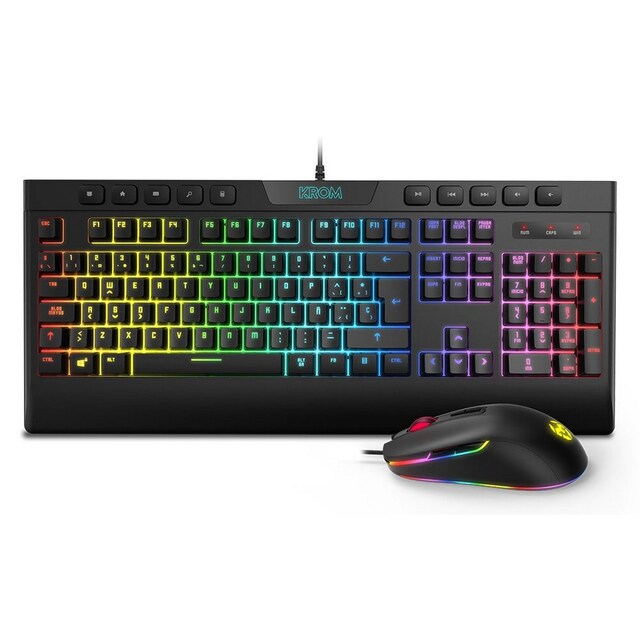 Imagem 0 de Kit Teclado + Rato Krom Kalyos RGB PT