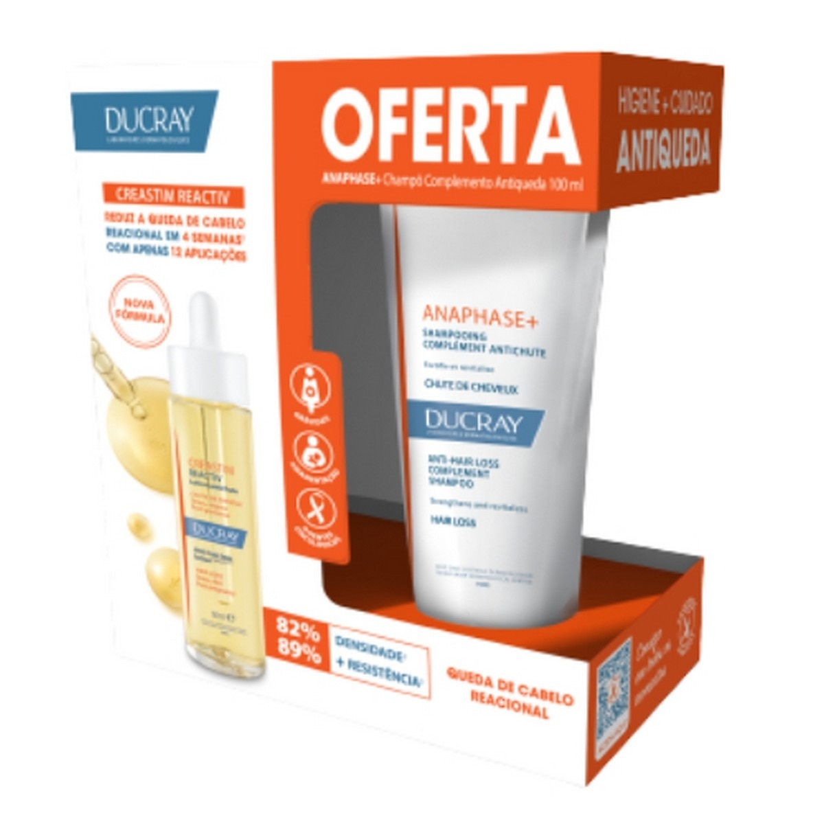 Coffret Loção Antiqueda Creastim Reactiv 60 ml & Champô Anaphase 100 ml 1