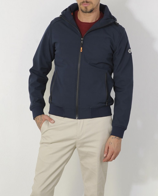 Imagen 0 de Chaqueta con capucha en color marino.