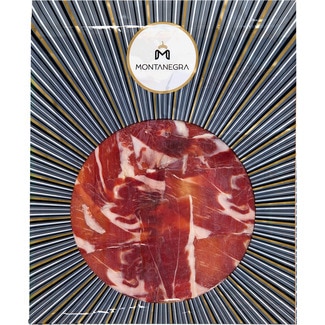 Presunto Ibérico Cebo Fatiado à Mão embalagem 100 g - Montanegra