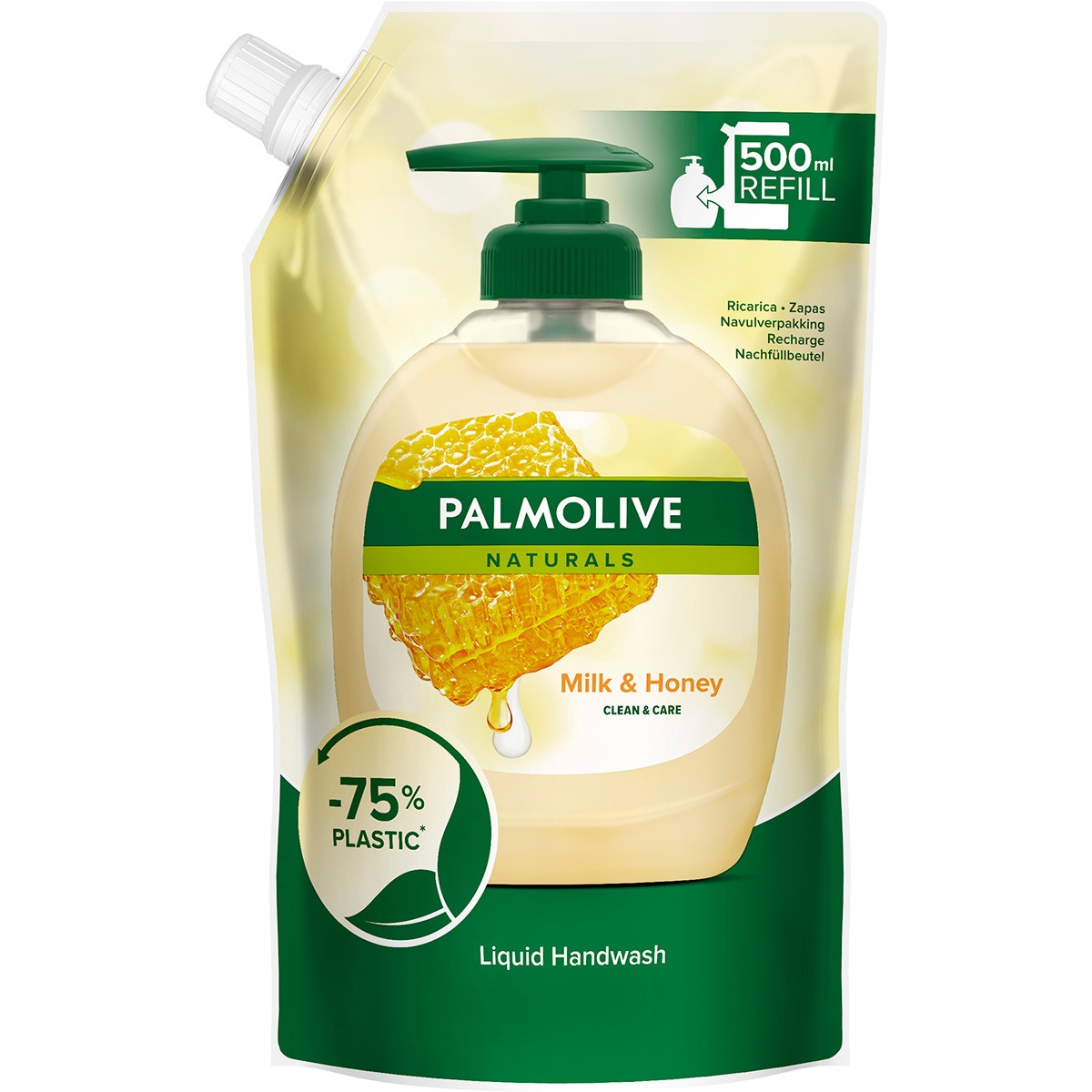 Sabonete Liquido Leite & Mel embalagem 500 ml