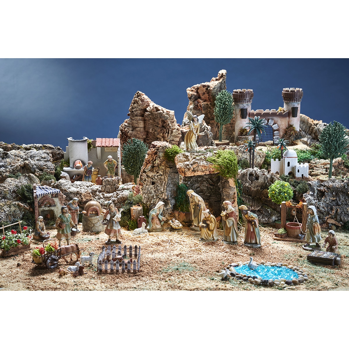 Portal de corcho para el nacimiento Navidad El Corte Inglés Natural-6