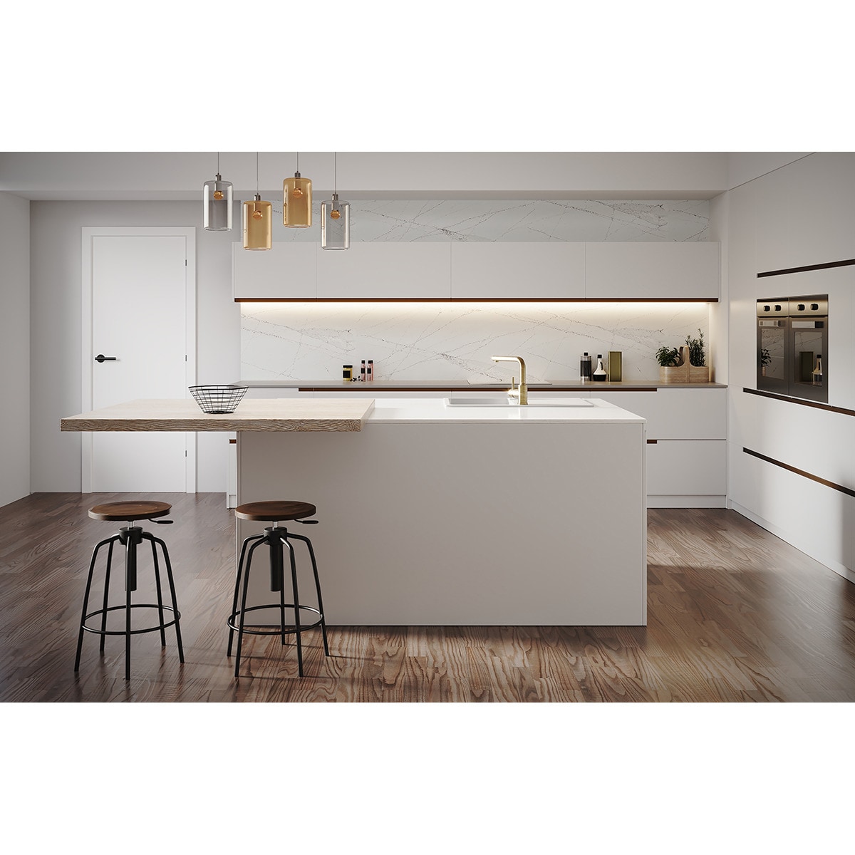 Banco Ajustável e giratório Up&Down Preto / Nogueira-5