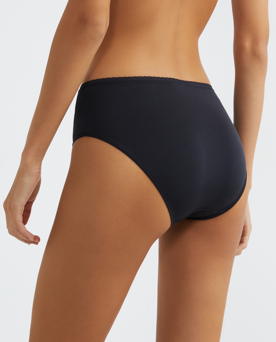 Pack 3 bragas altas microfibra Negro-2