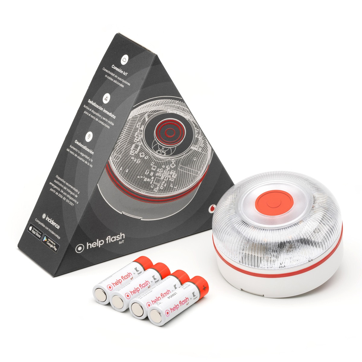 Luz de Emergência V16 Help Flash IoT Homologada e Conectada Anonimamente com a DGT 3.0 1