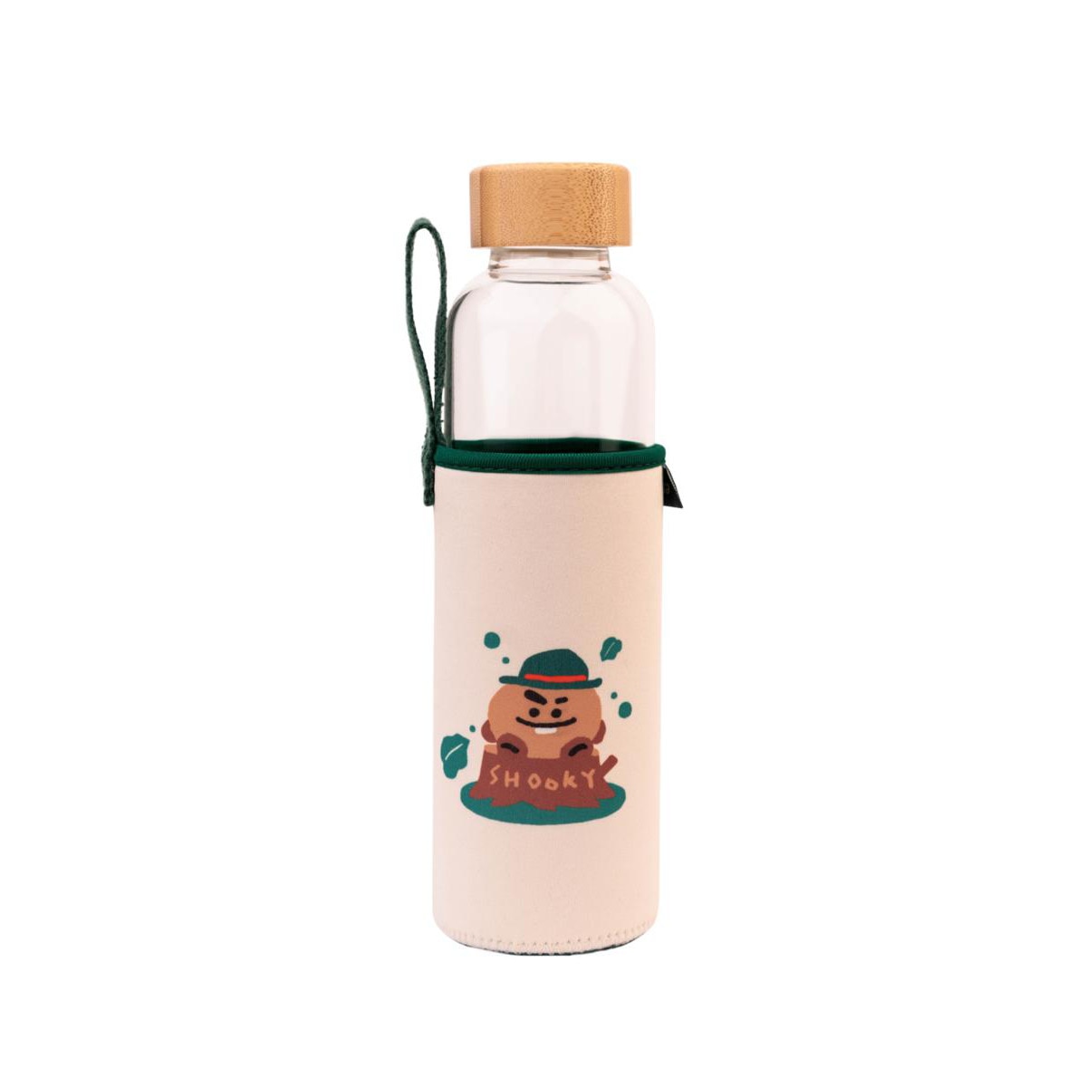 Imagem 0 de Garrafa BT21 Shooky de Vidro - Bege/Verde