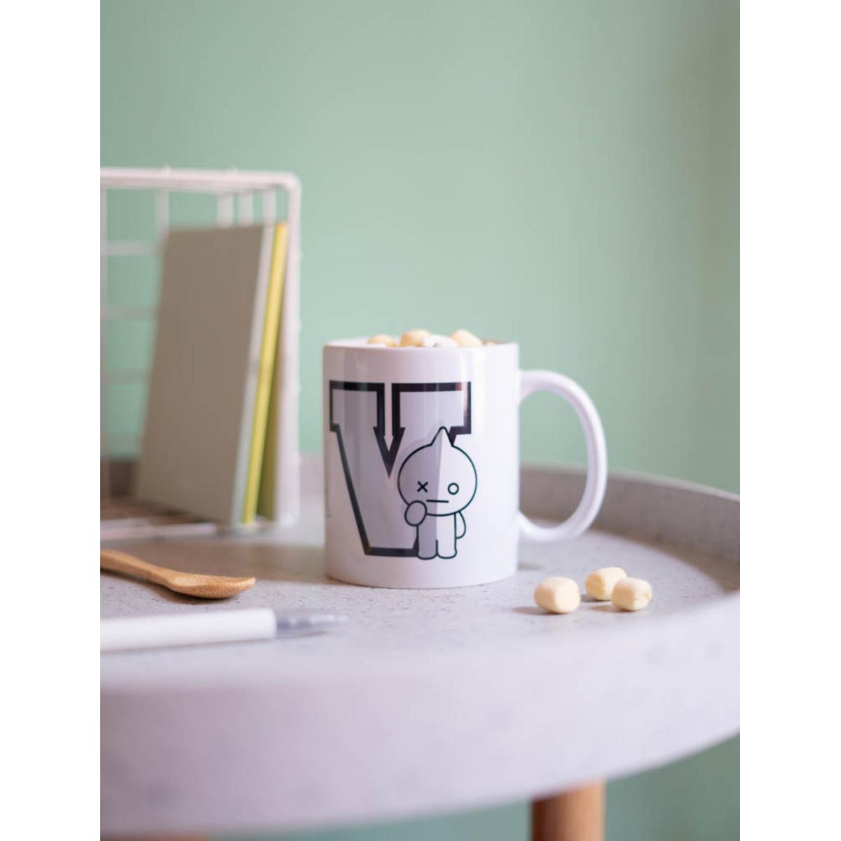 Caneca BT21 Van - Branco/Cinzento 5