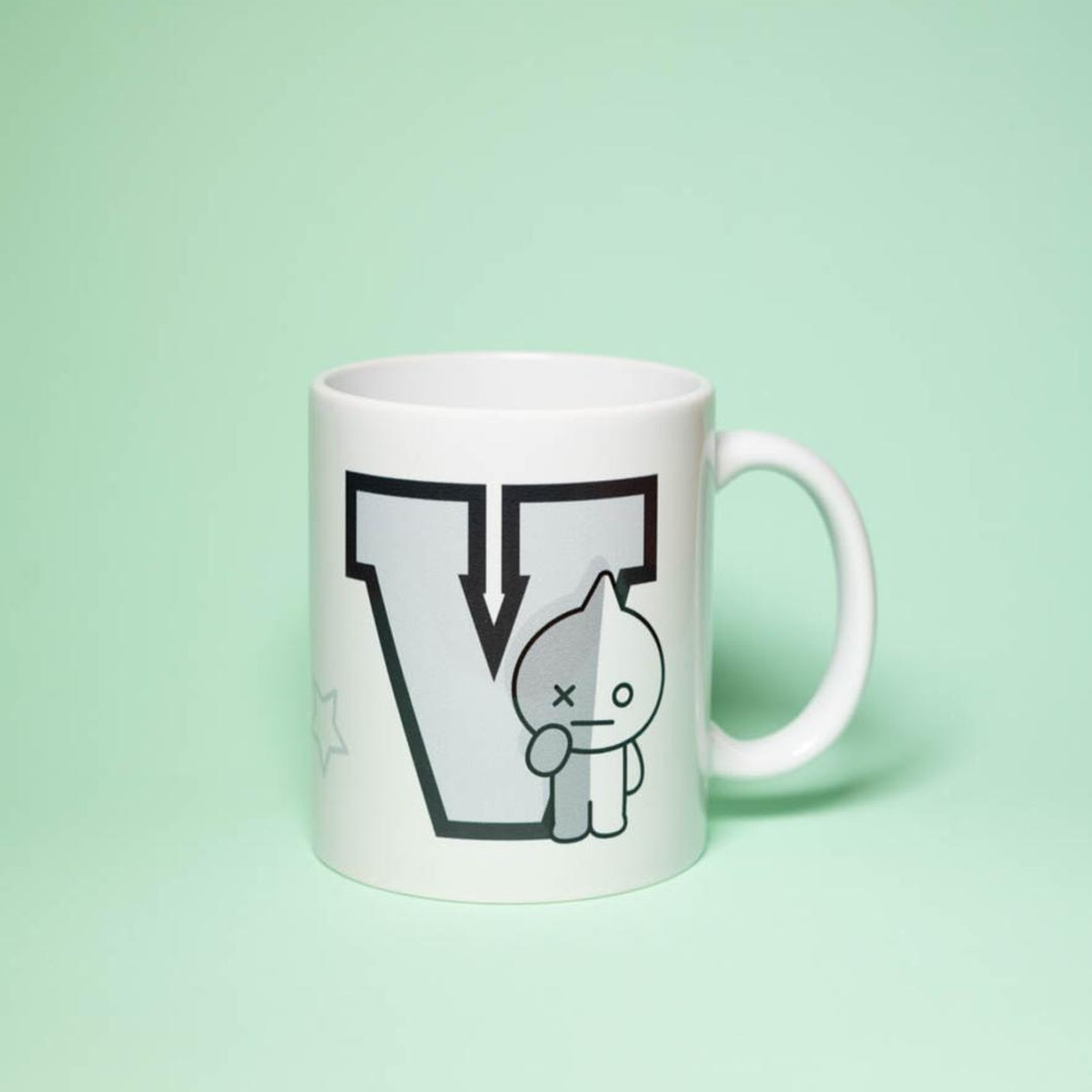 Caneca BT21 Van - Branco/Cinzento 4