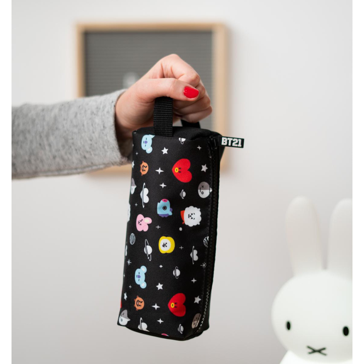 Estojo Retangular BT21 Cool Collection - Preto/Branco 13
