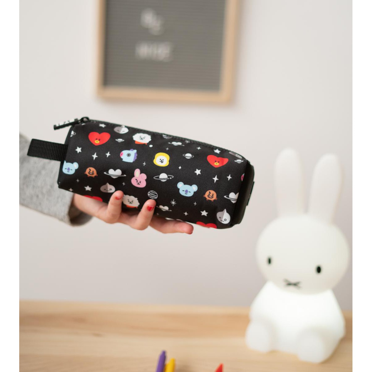 Estojo Retangular BT21 Cool Collection - Preto/Branco 12