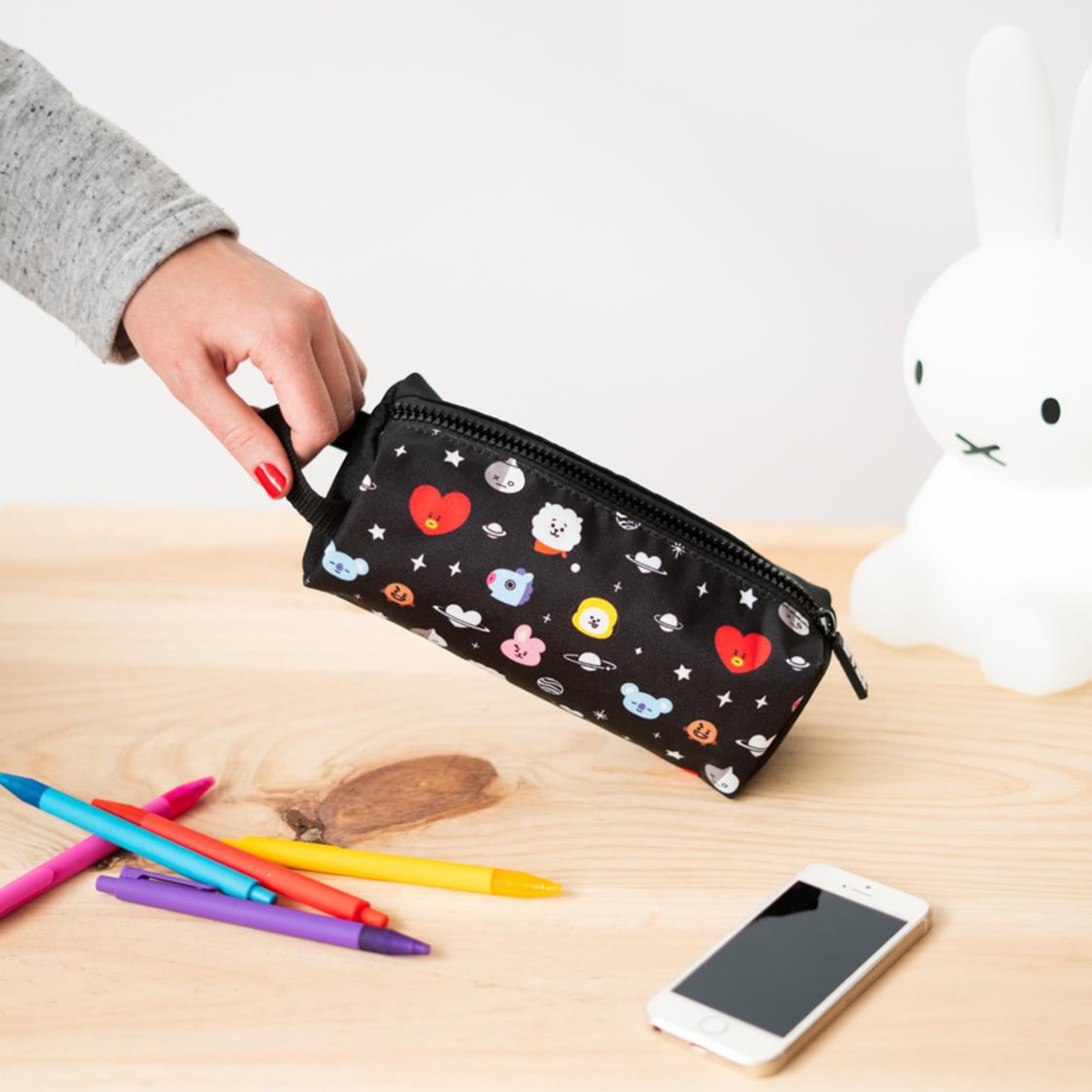 Estojo Retangular BT21 Cool Collection - Preto/Branco 5