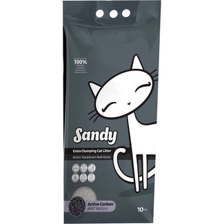 Areia para Gato Carvão Activado embalagem 10 kg - Sandy