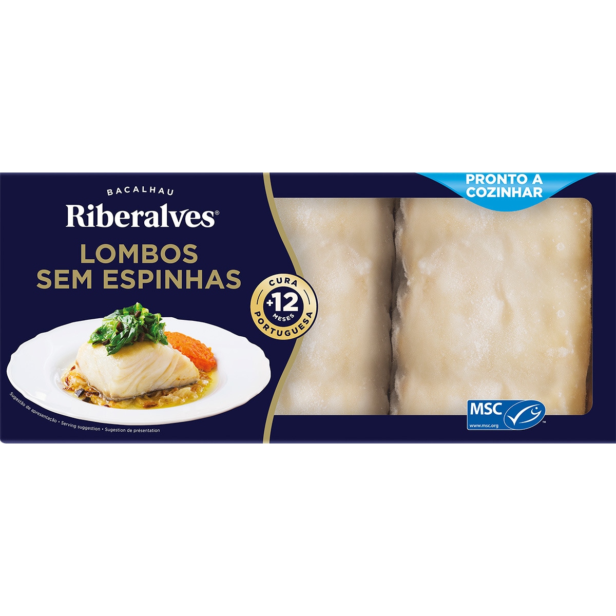 Lombos de Bacalhau sem Espinhas embalagem 450 g