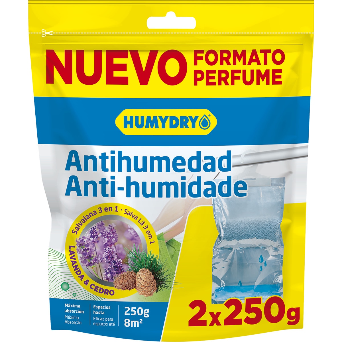 Cabide Anti Humidade Lavanda e Pinho embalagem 500 g
