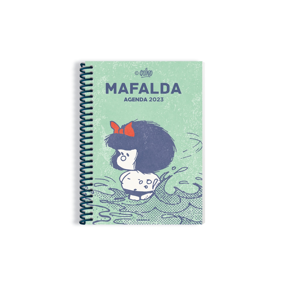 Mafalda 2023, agenda anillada módulos verde 1