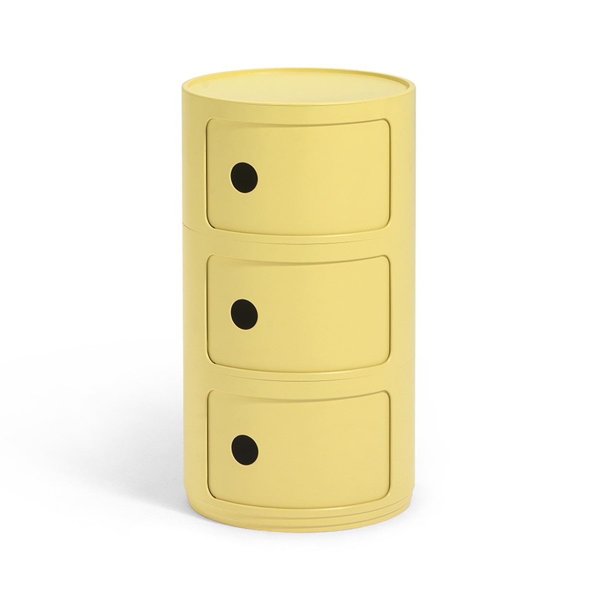 Mesa auxiliar con 3 cajones Componibili Bio Kartell Amarillo-1
