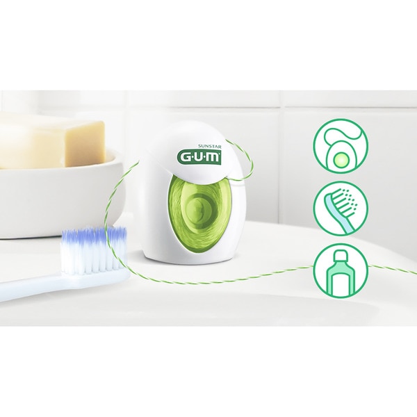 Twisted Floss green tea flavour braided dental floss 30 m