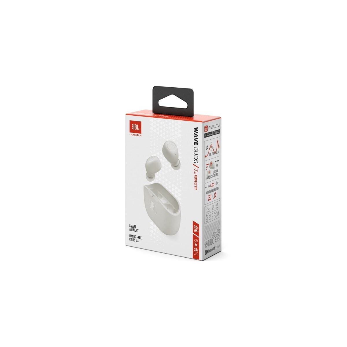 Auriculares JBL True Wireless Wave Buds - Branco Branco-6