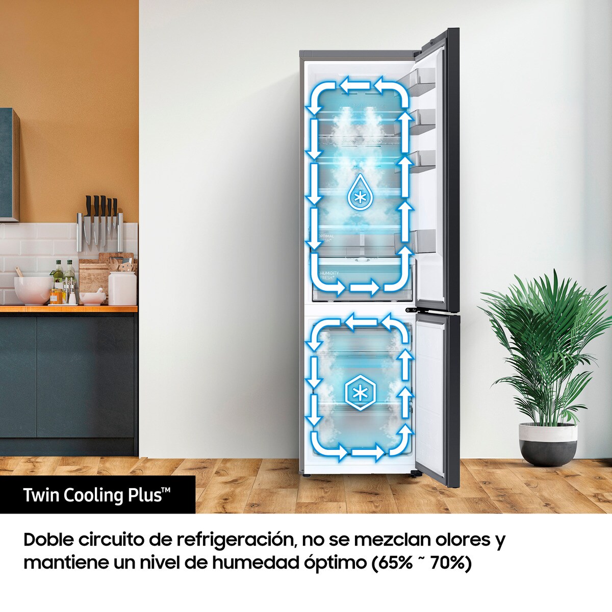 Frigorífico Combinado Samsung Bespoke RB38C7B6AS9 No Frost Wi-Fi de 203 cm - Inox Inox-4