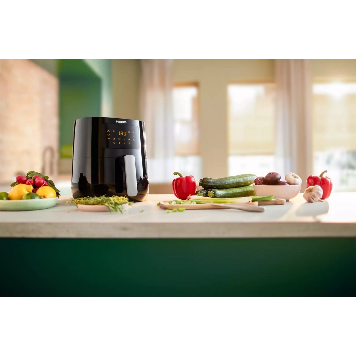 Fritadeira Air Fryer Philips HD9252/70 sem Óleo de 1400 W e Capacidade de 4,1 Litros - Preto e Prateado Preto / Prateado-5
