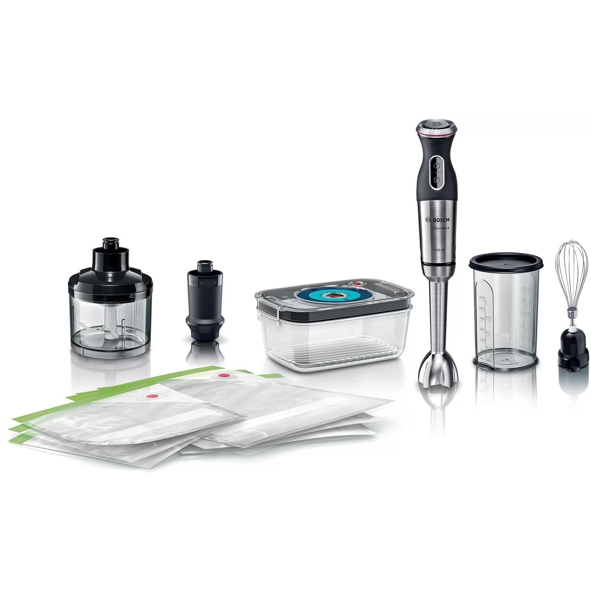 Varinha Mágica Bosch MaxoMixx MS8CM61V5 de 1000 W com Acessórios - Inox Inox-1
