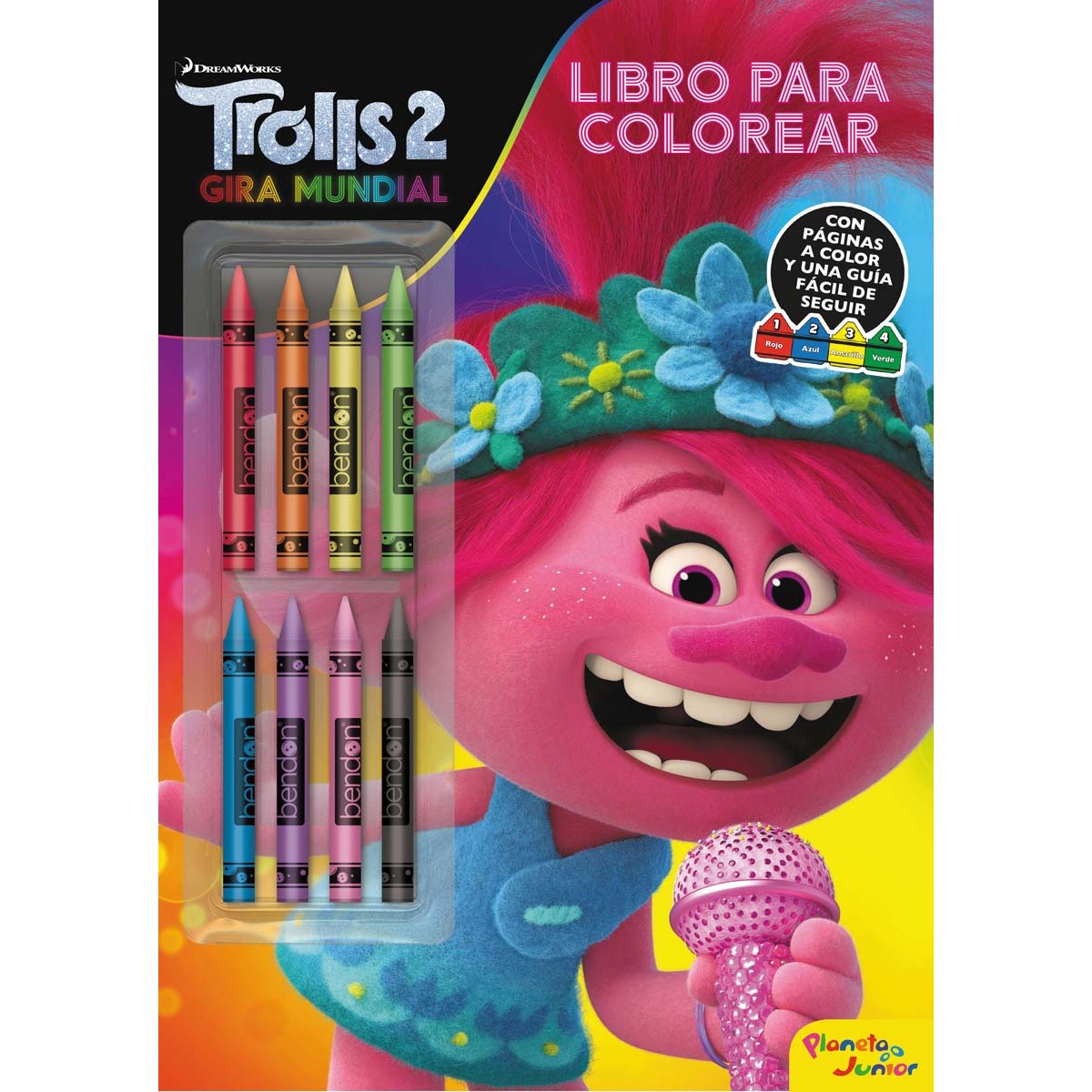 Trolls 2. Libro para colorear con ceras 1