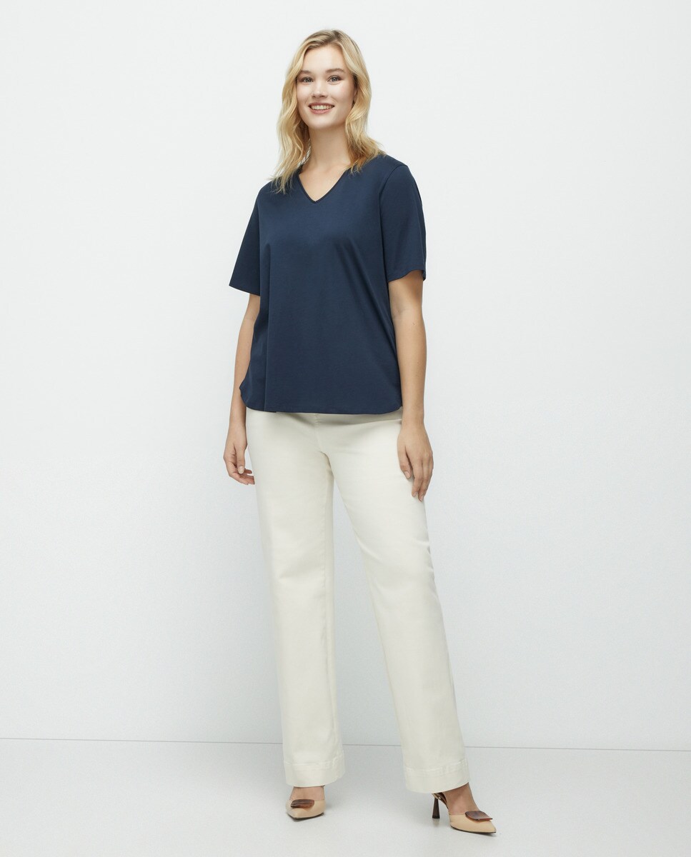 Tshirt uni à manches courtes