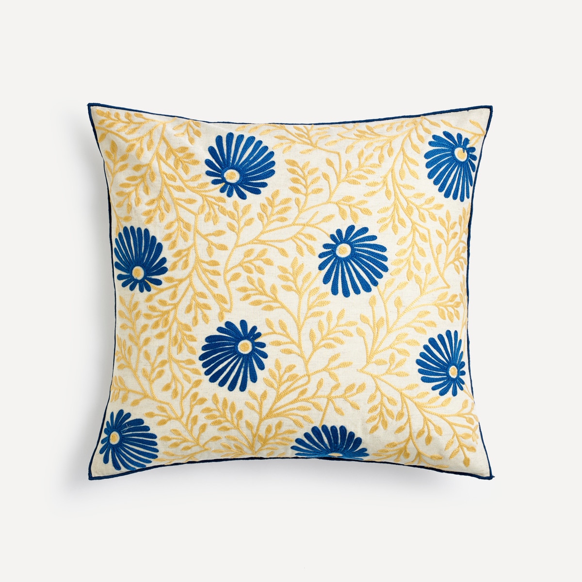 Coussin décoratif brodé Fleure