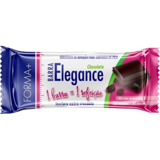 Barra de Cereais de Chocolate Preto Elegance Plus embalagem 55 g - Forma +
