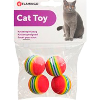 Bolas para Gato Macias com Riscas embalagem 4 unidades - Tuchi