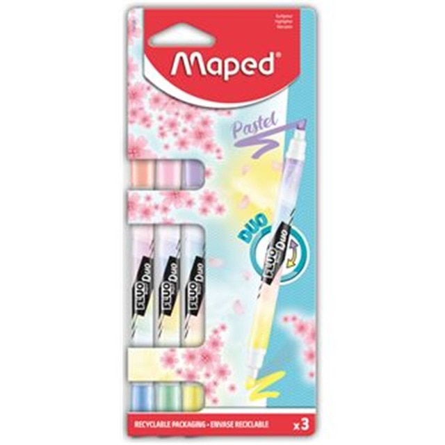 Imagem 0 de Pack de 3 Marcadores Duo Cores Pastel - Multicolor