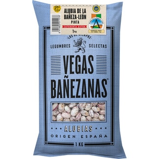 alubia pinta IGP alubia de la Bañeza-León saco 1 kg - Vegas Bañezanas