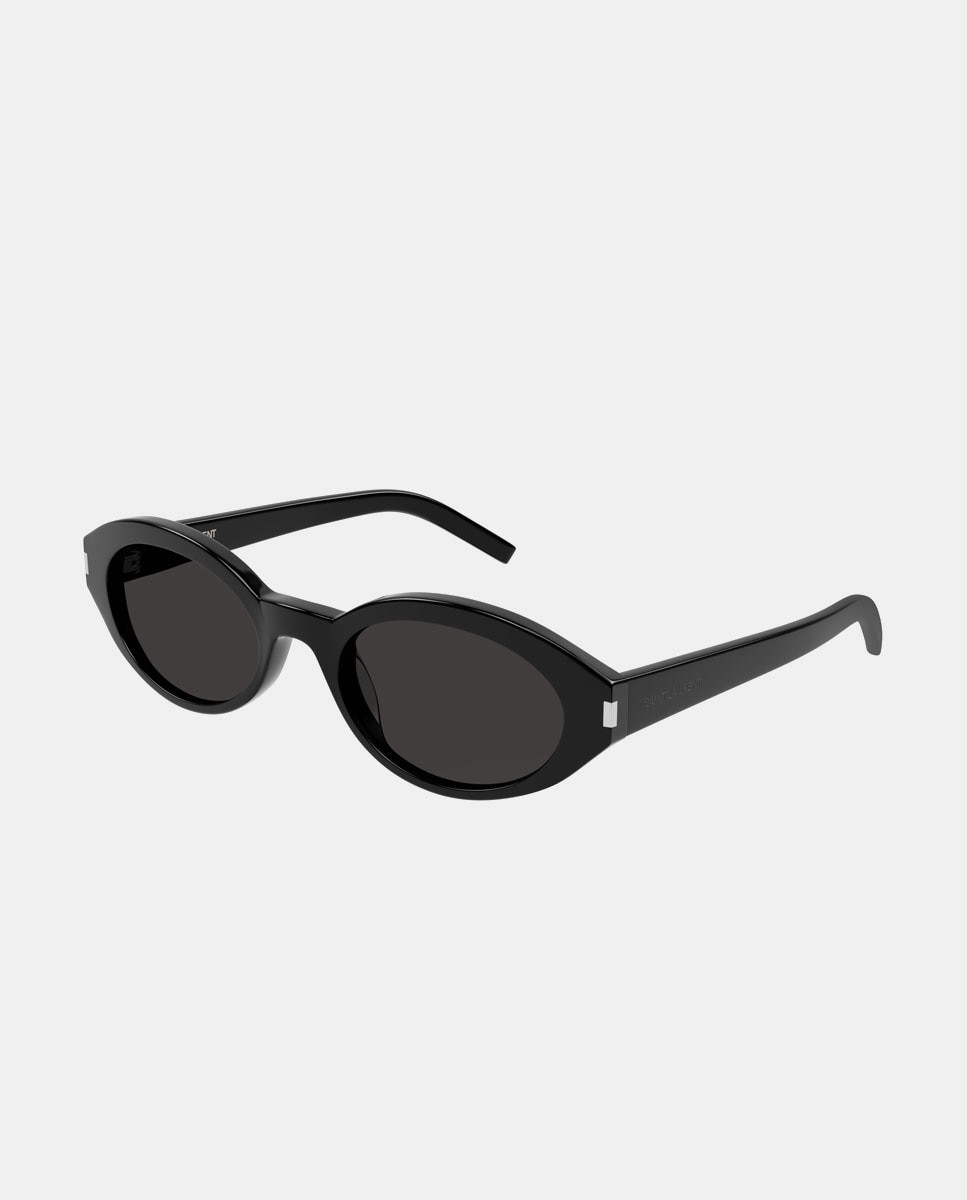 Gafas de sol de mujer ovaladas de acetato negras · Saint Laurent