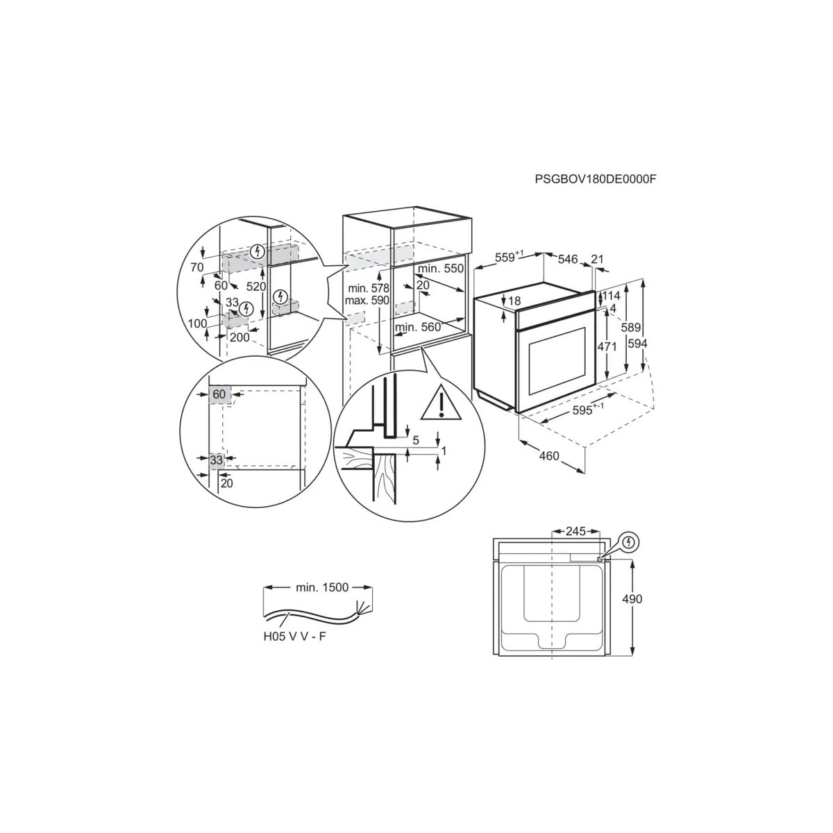 Horno multifunción Electrolux con limpieza al vapor, Steamify - EOB8S39X Inox / Negro-2