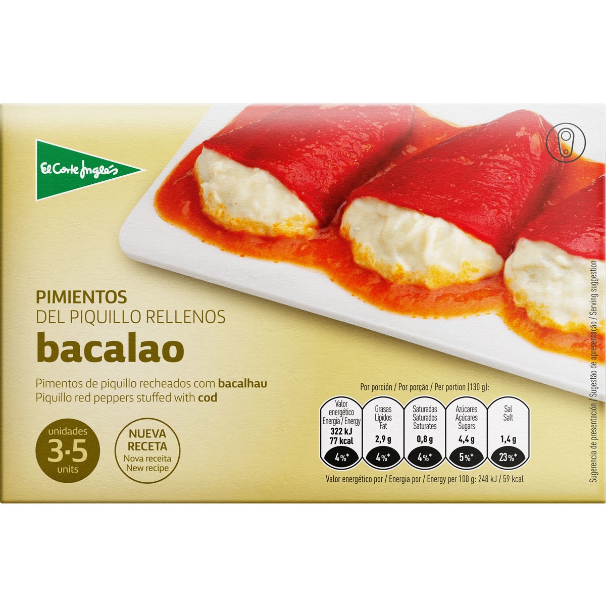 pimientos del piquillo rellenos de bacalao estuche 260 g