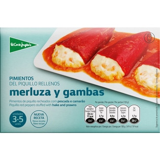 pimientos del piquillo rellenos de gambas y merluza estuche 260 g - El Corte Ingles