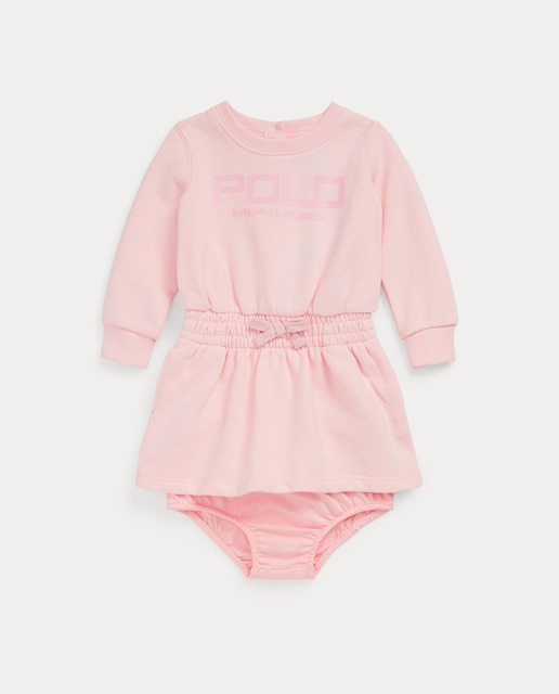 Imagen 0 de Vestido de bebé niña en rosa con logo
