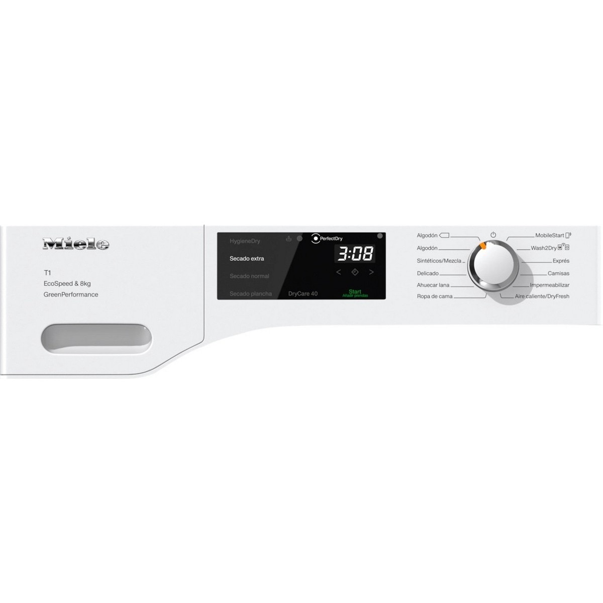 Máquina de Secar Roupa Miele TCF760WP EcoSpeed&8kg com Bomba de Calor e DryCare 40 e de 8 Kg - Branco Lótus Branco-2